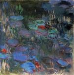 Клод Моне Водяные лилии, отражение плакучей ивы (правая половина) 1919г